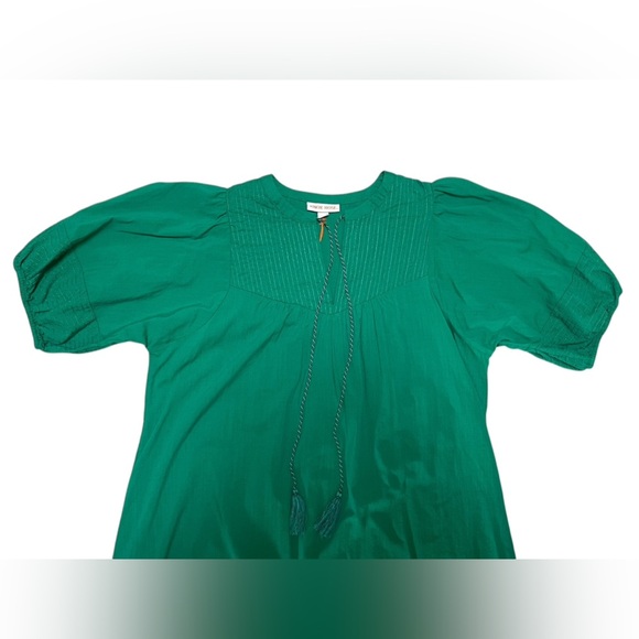 Knox Rose Pleasant Green A-Line Short Puff Sleeve Dress - Picture 5 of 9